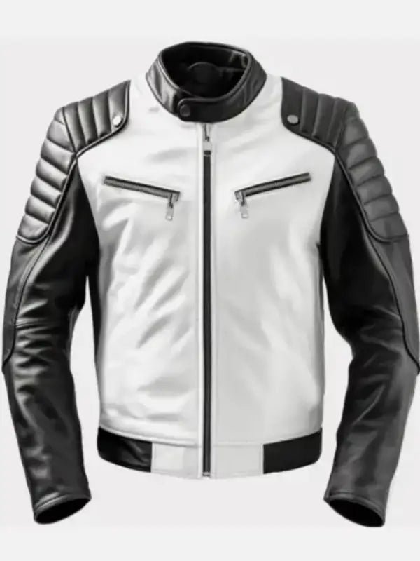 men s sportage black and white leather jacket.jpg