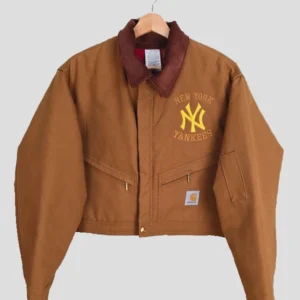 vintage carhartt x ny yankees crop jacket