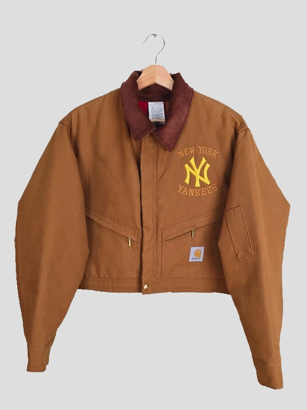 vintage carhartt x ny yankees crop jacket vintage carhartt x ny yankees crop jacket
