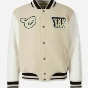 luxury cream varsity bomber jacket – premium street edition
