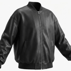 oversized leather bomber jacket – streetwear heritage edition
