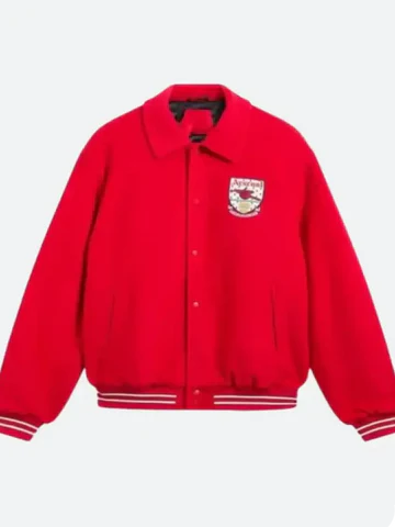 red varsity jacket – classic patch style letterman jacket red varsity jacket – classic patch style letterman jacket