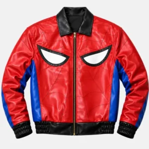 Spiderman Red & Blue Leather Jacket