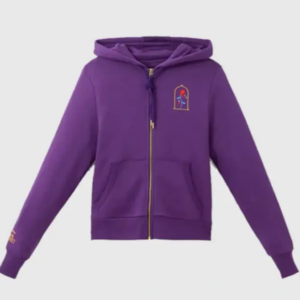 Disney Beauty and the Beast purple zip hoodie re-creation with rose detail