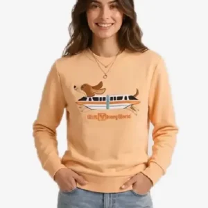Disney 2026 Dachshund Monorail peach sweatshirt re-creation