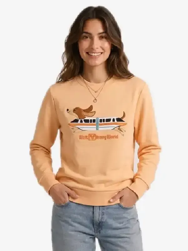 Disney 2026 Dachshund Monorail peach sweatshirt re-creation