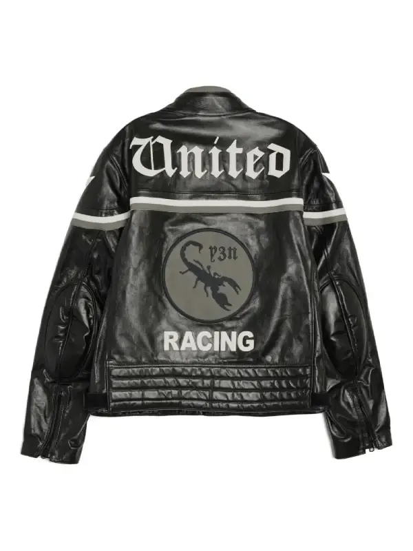 Jude Bellingham Y-3 United Racing black leather jacket re-creation