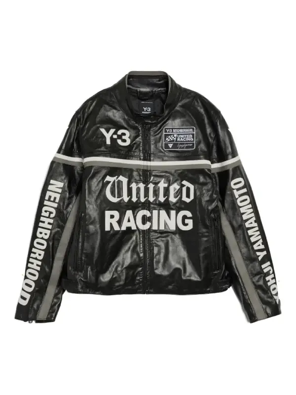 Jude Bellingham Y-3 United Racing black leather jacket re-creation